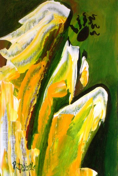 Anděl úcty, 2010 (akryl na dřevě) od Patricia Brintle